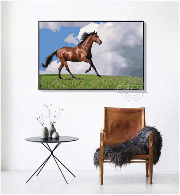 Paint Your Own Horse DIY Paint Kit-horse Pre-drawn Canvas -  Denmark