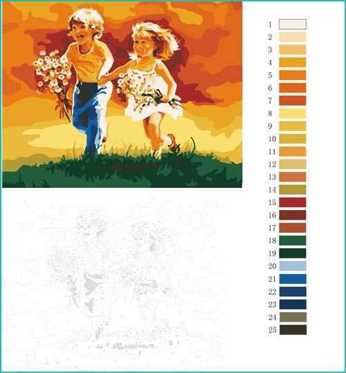 Paint by Numbers templates for Children and Kids
