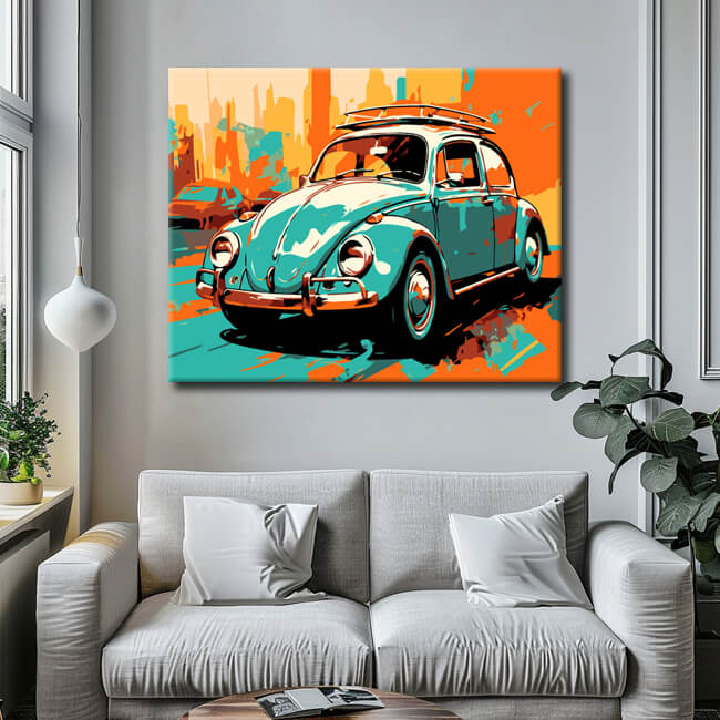 Painting by Numbers VW Beetle Painting