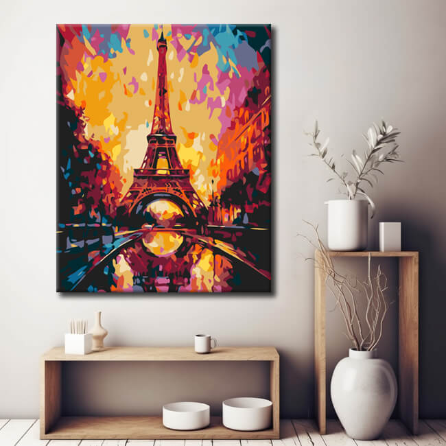 Painting by Numbers: Eiffel Tower with Sunset