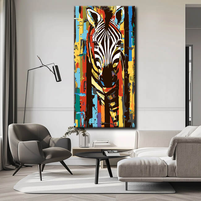 Malen nach Zahlen Abstrakt Zebra Portrß¤t