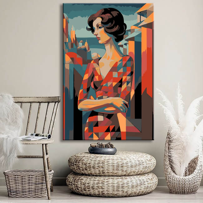 Malen nach Zahlen Kunst - Rote Schß¶nheit im Kurasov-Stil