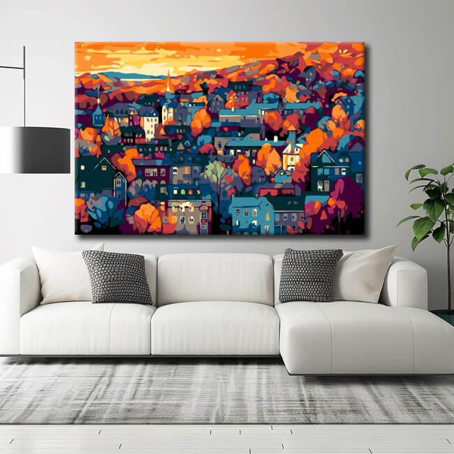 Painting by Numbers Vector Illustration Reykjavik