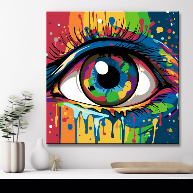 Colorful Eye Painting by Numbers