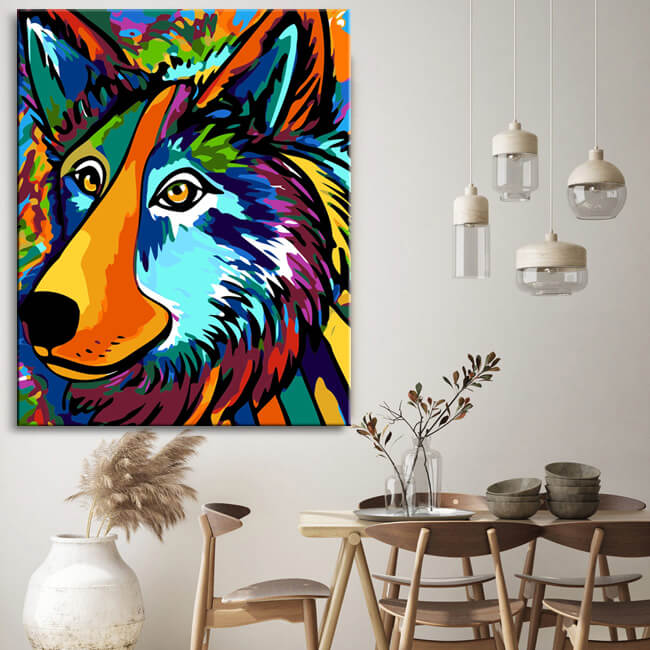 Malen nach Zahlen Weihnachten Illustration Kunst Motiv Elch